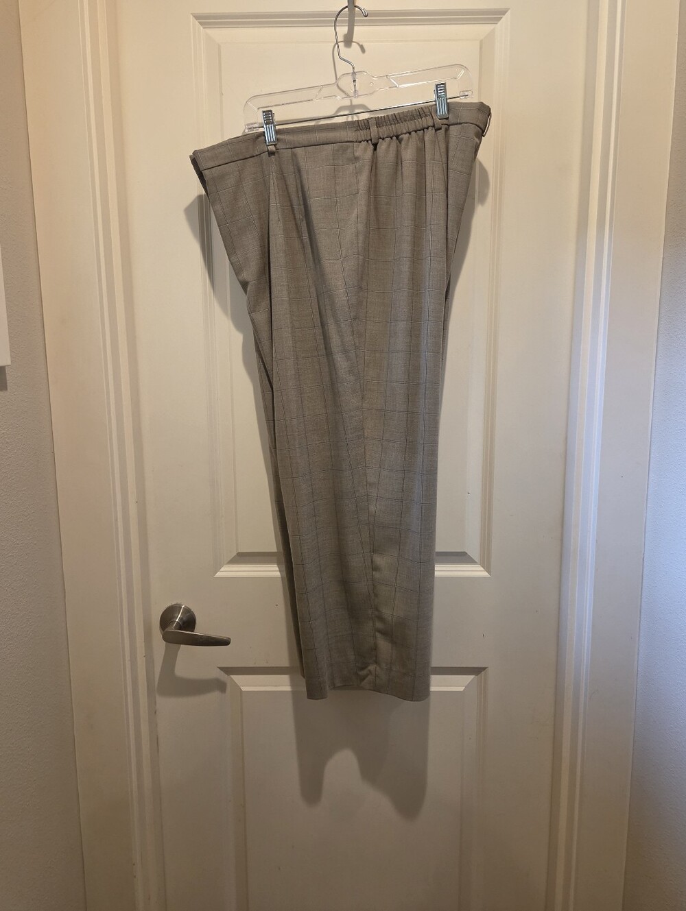 Talbots Petites Pleated Ankle Plaid Dress Pants - Beige - Picture 4 of 13